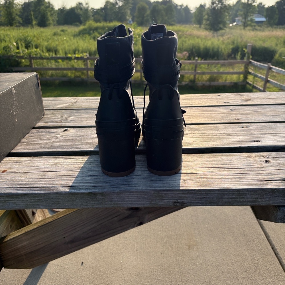 Converse Black High-Top Moto Combat Boots - Picture 2 of 6